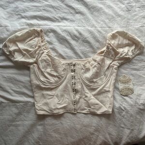 Altard State Going Out Crop Top | Puff Sleeve Top